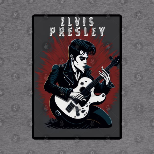 Elvis Presley playing guitar by Katab_Marbun